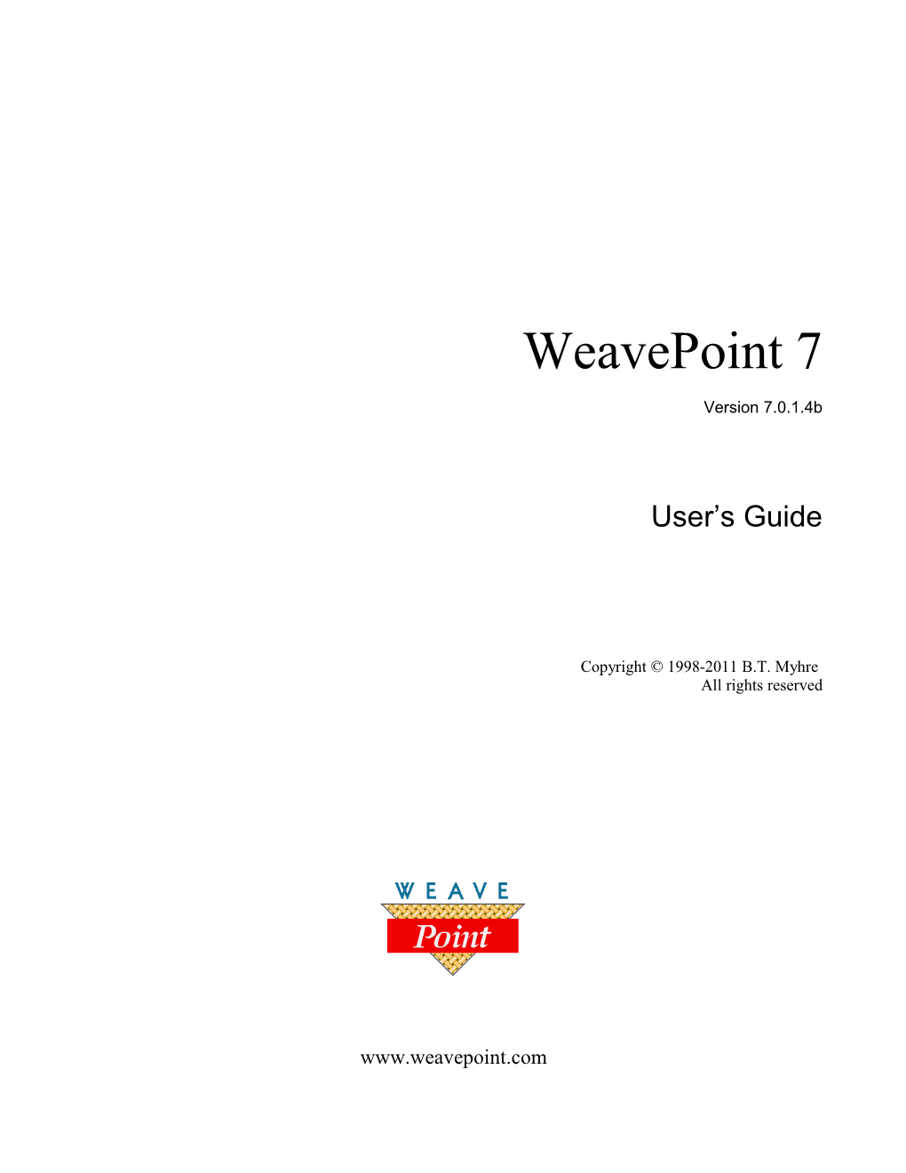 Weavepoint Help Contents