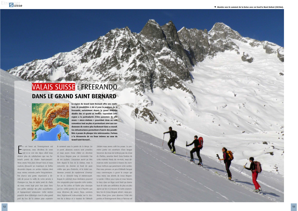 Valais Suisse : Freerando Dans Le Grand Saint Bernard