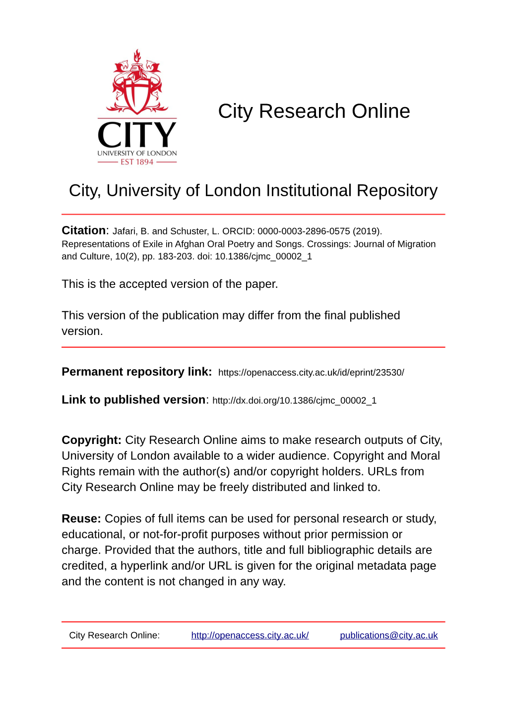 City Research Online