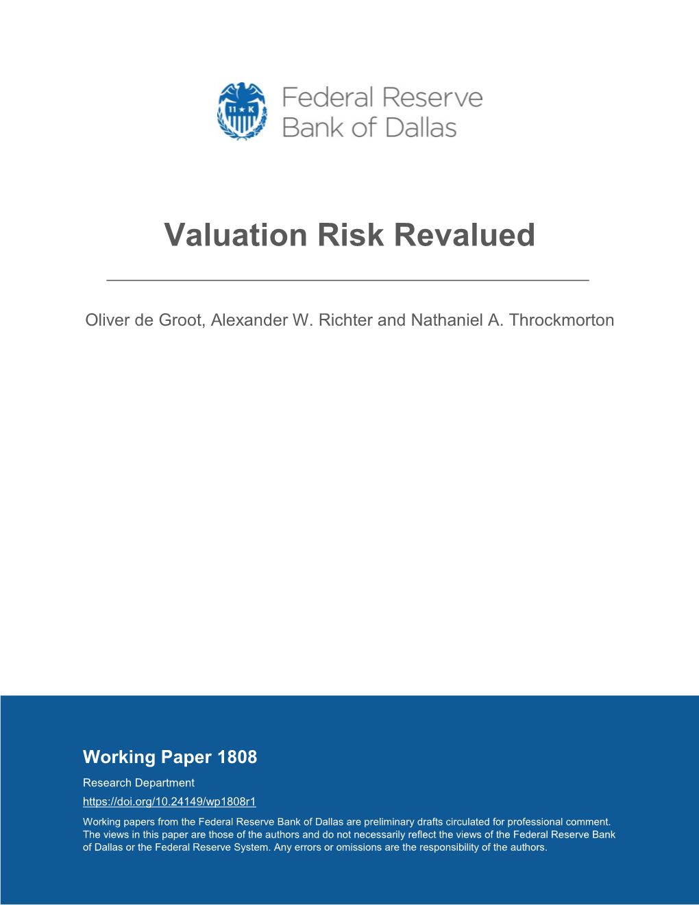 Valuation Risk Revalued