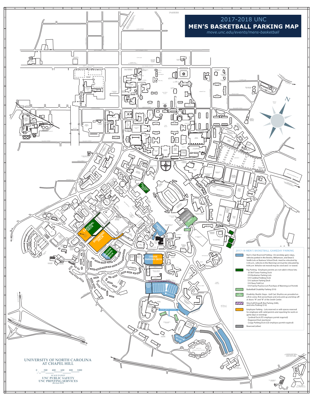 2017-2018 Unc Men's Basketball Parking