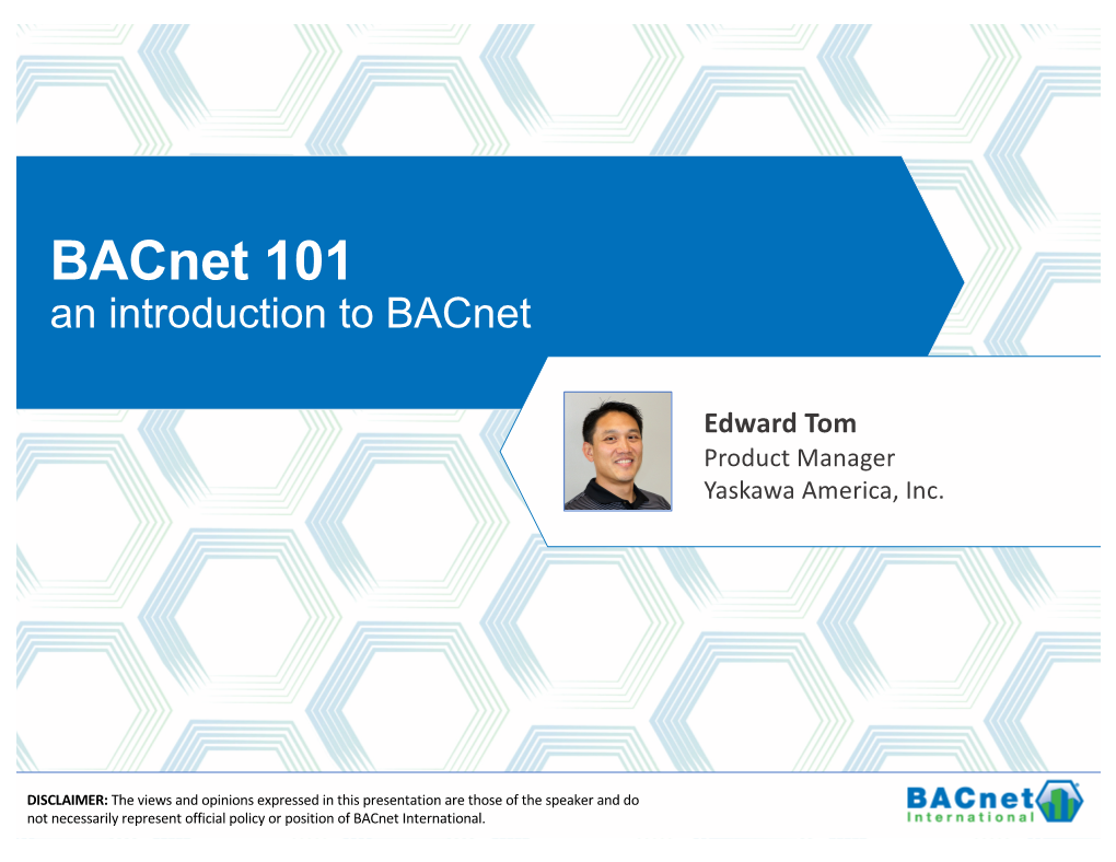 Bacnet 101 an Introduction to Bacnet