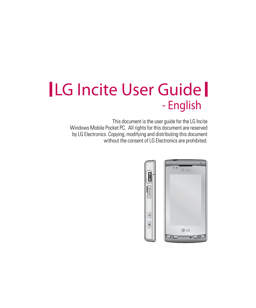 LG Incite User Guide - English
