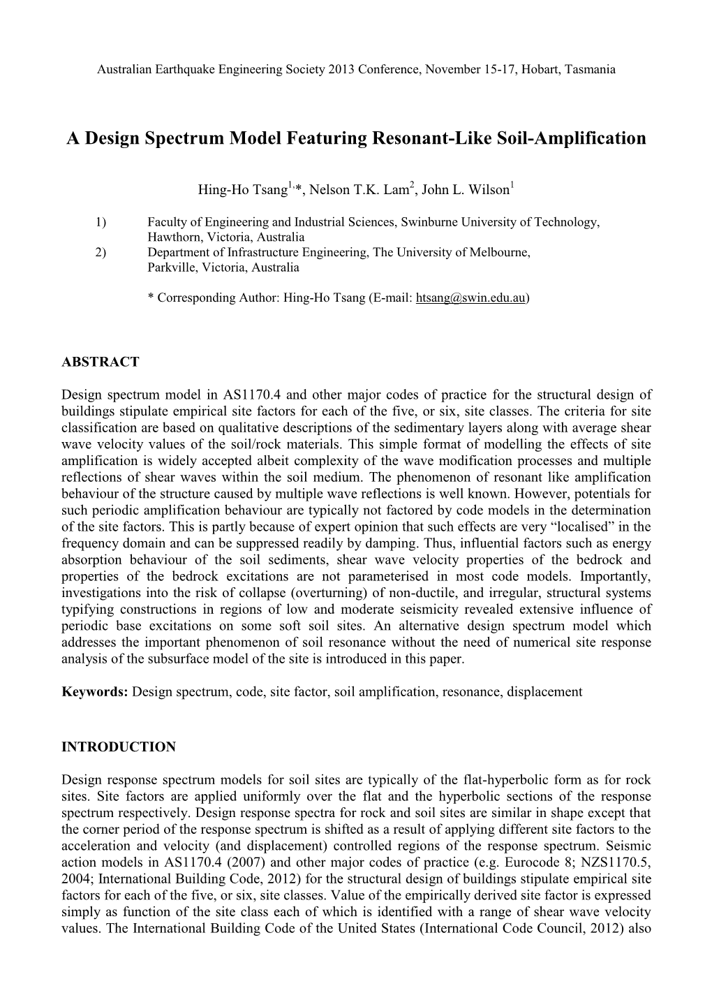 A Design Spectrum Model Featuring Resonant-Like Soil-Amplification