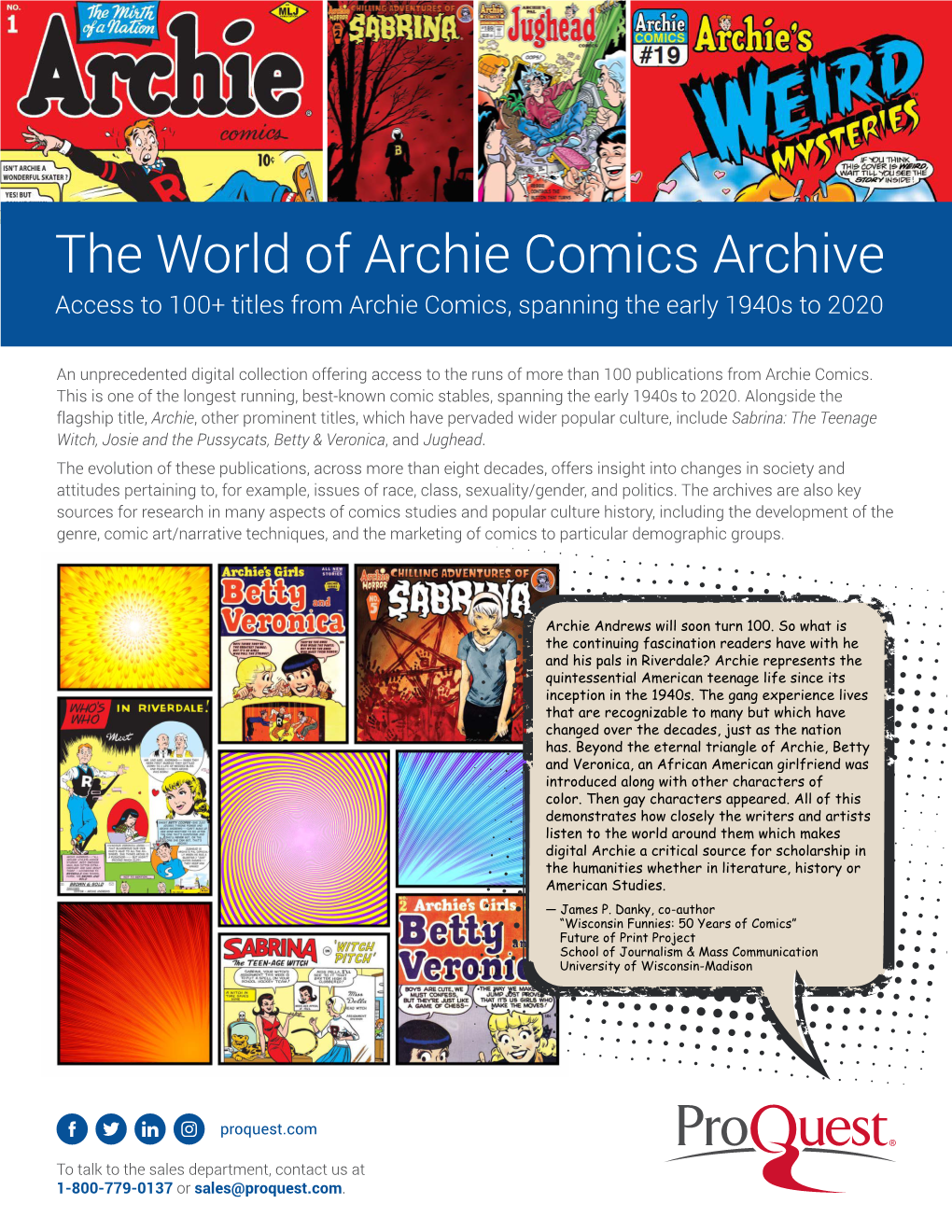 The World of Archie Comics Archive Access to 100+ Titles from Archie Comics, Spanning the Early 1940S to 2020