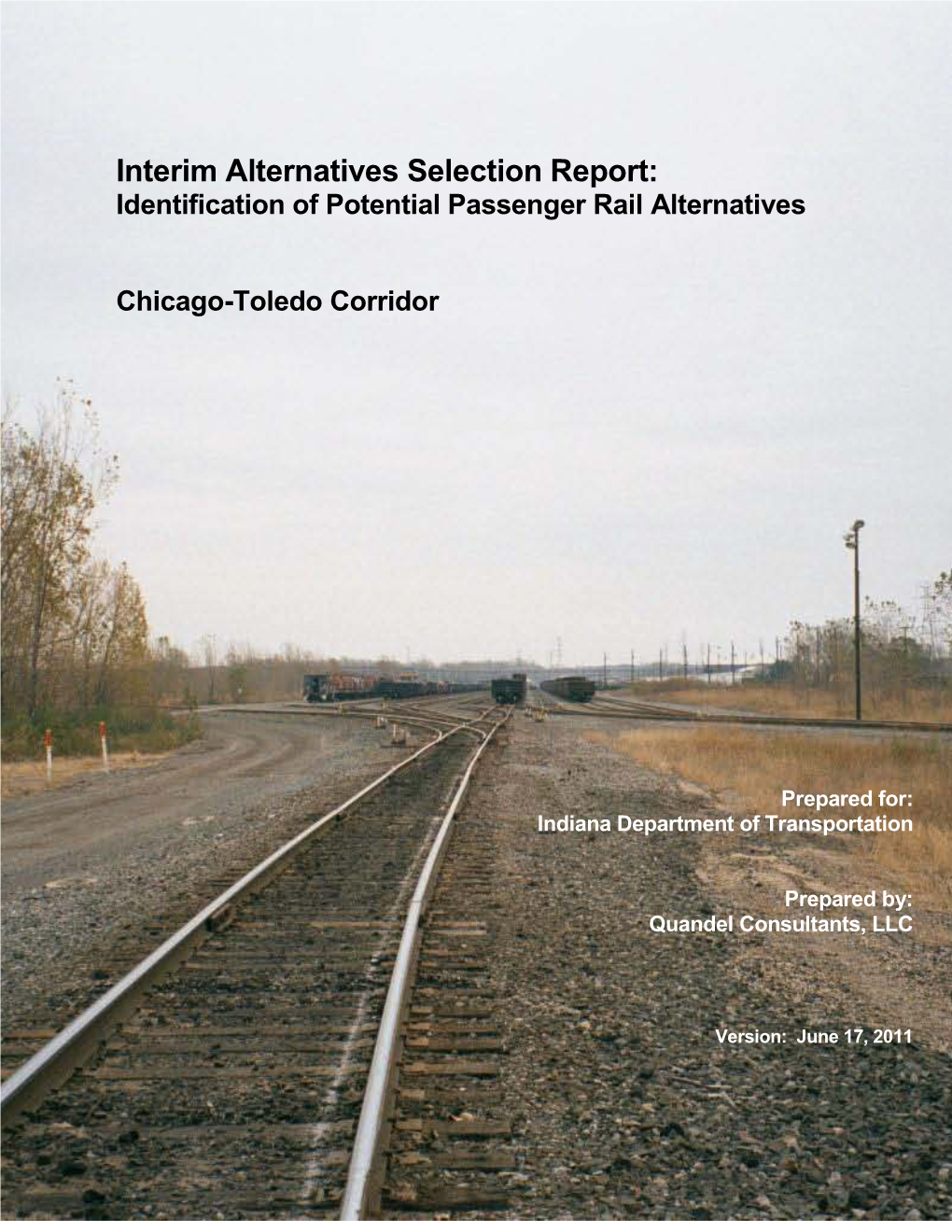 Interim Alternatives Selection Report: Identification of Potential Passenger Rail Alternatives