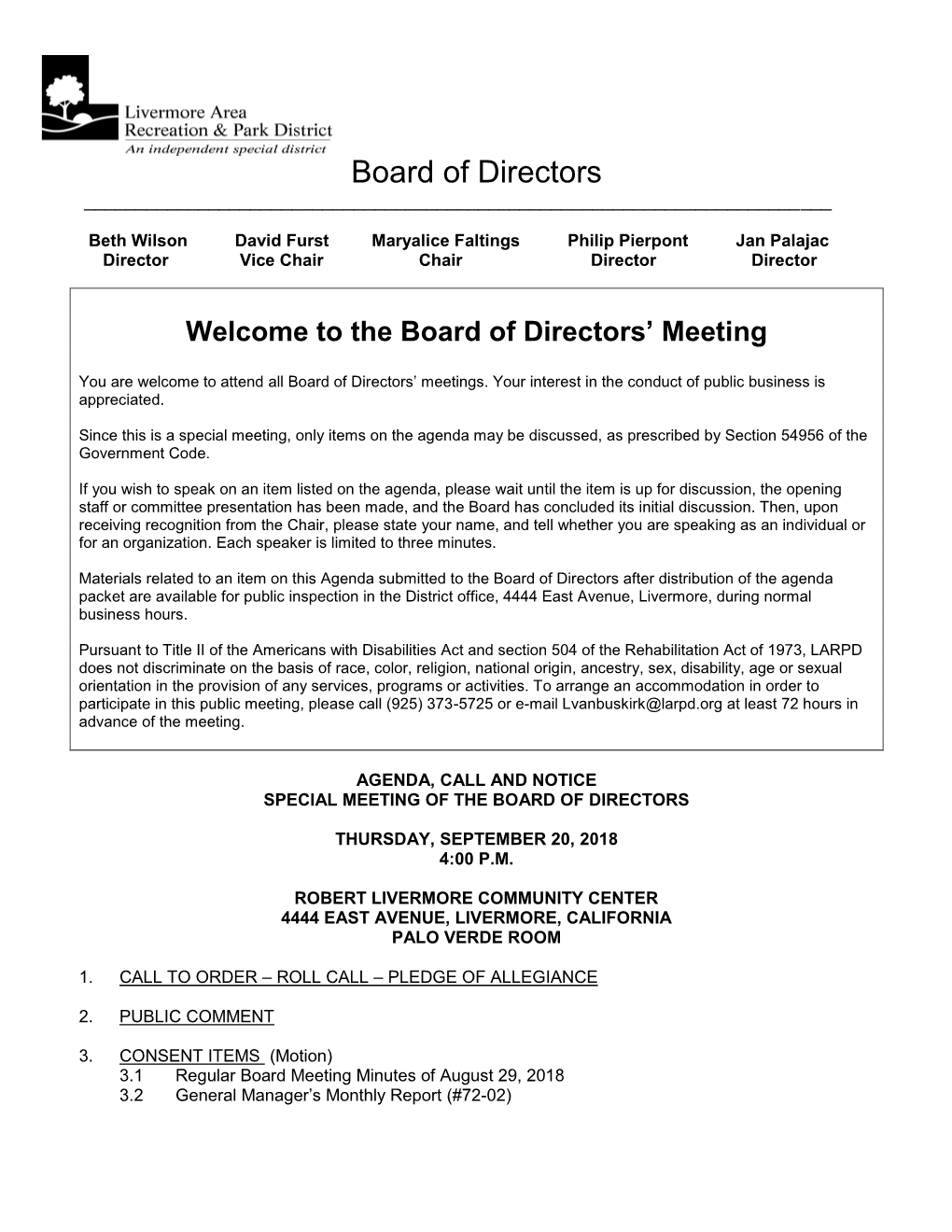 Board of Directors ______