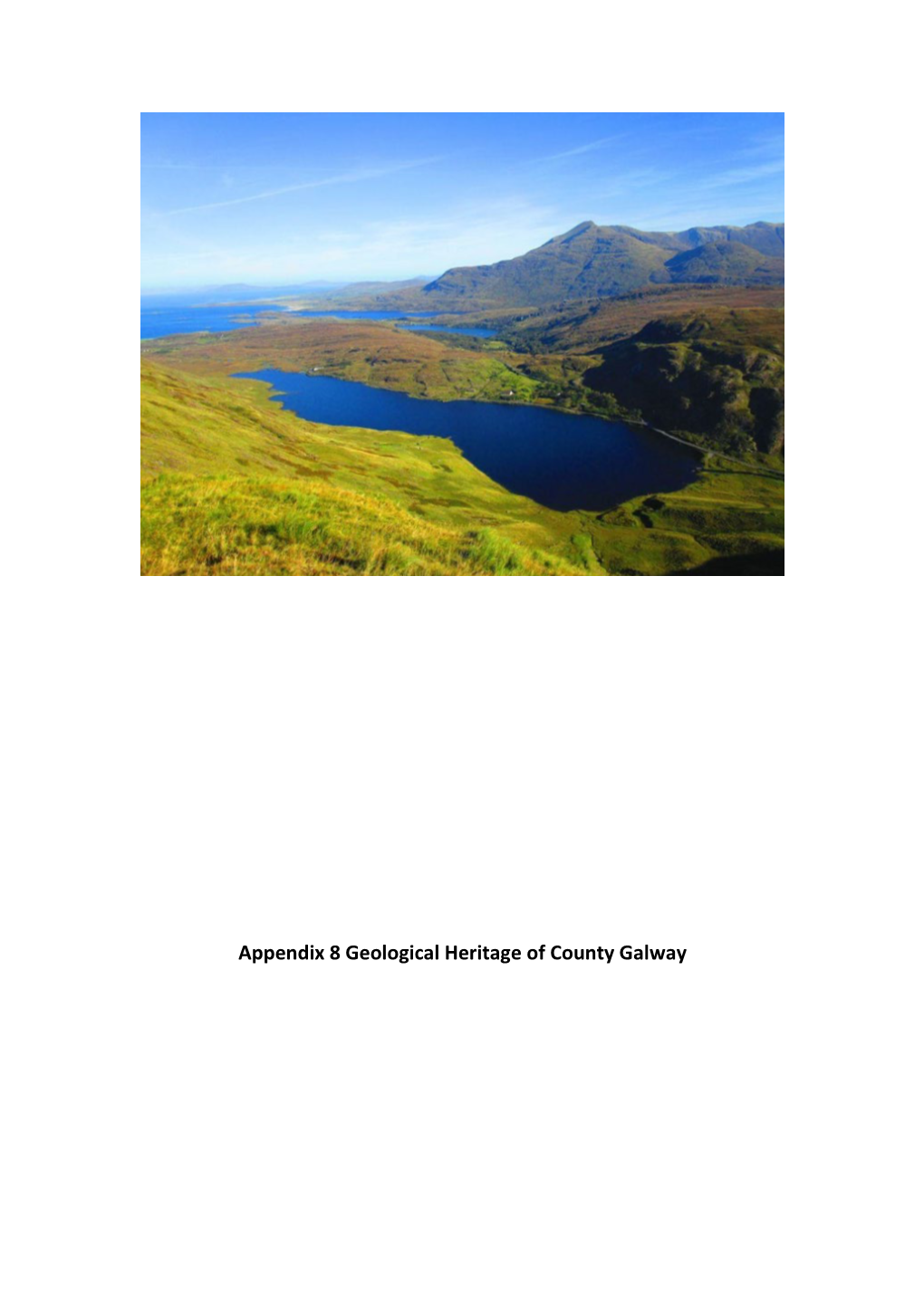 Appendix 8 Geological Heritage of County Galway Areas of Geological Interest County Galway