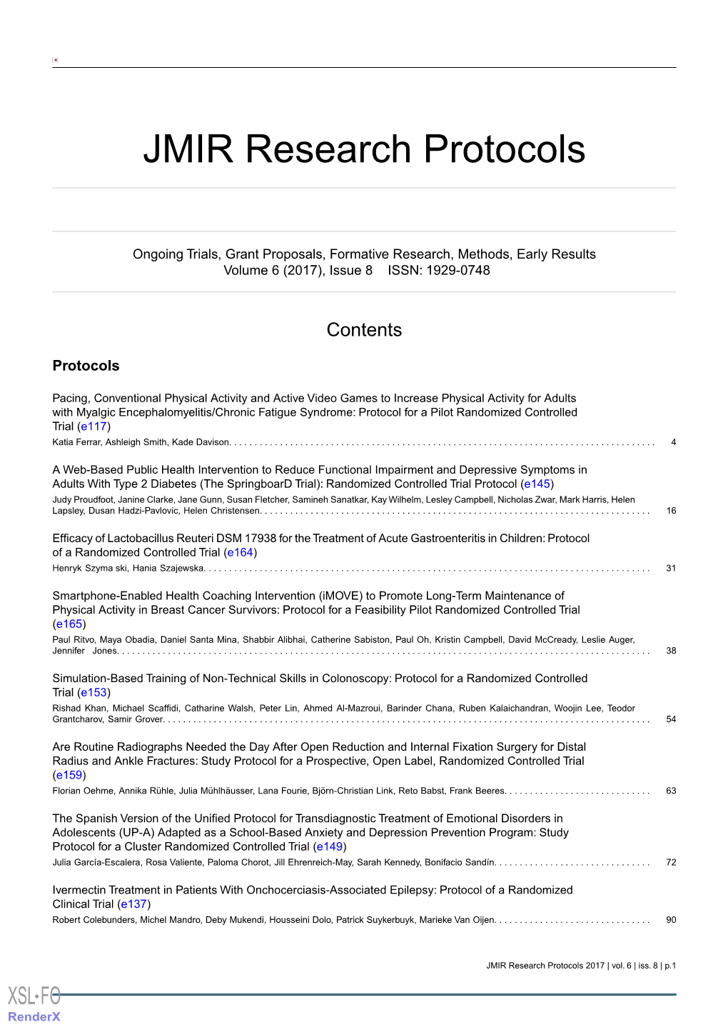 JMIR Research Protocols