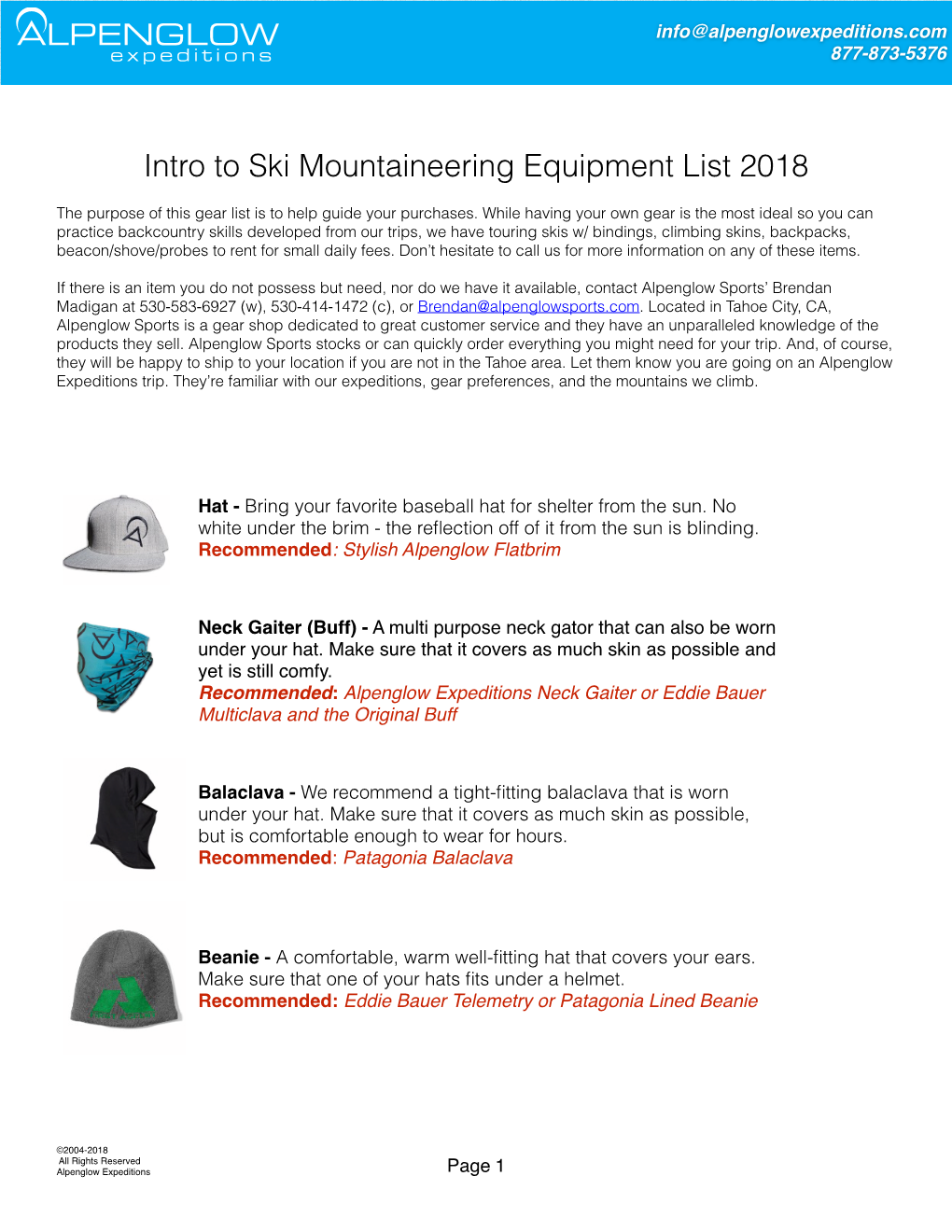 Intro to Ski Mountaineering Equip List 2018 Copy.Pages