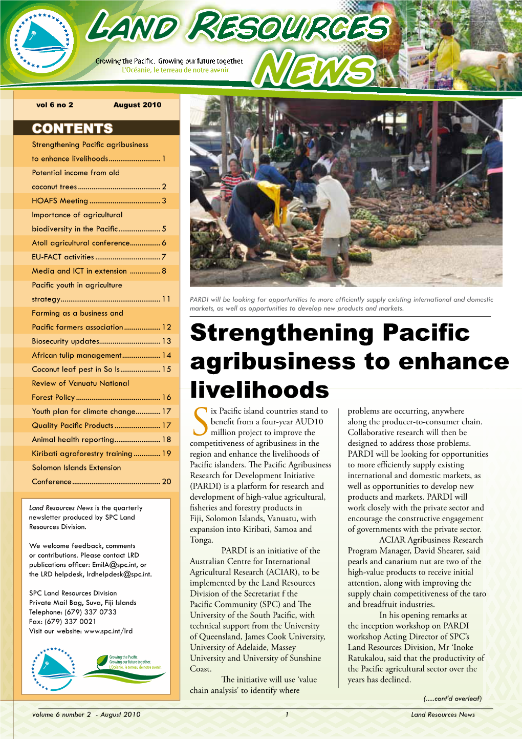 Strengthening Pacific Agribusiness to Enhance Livelihoods