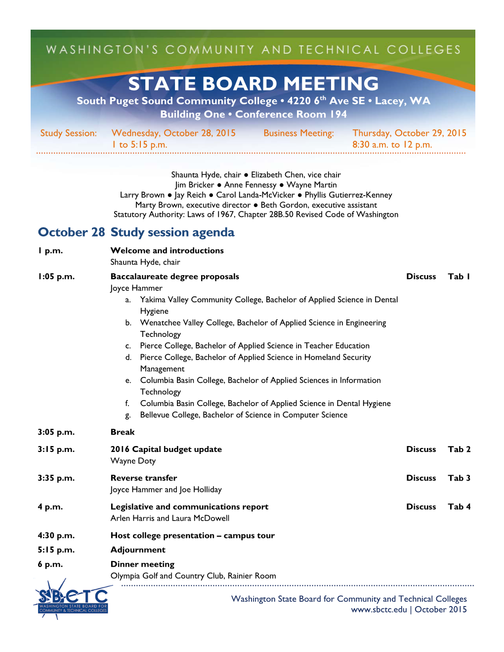 State Board Meeting