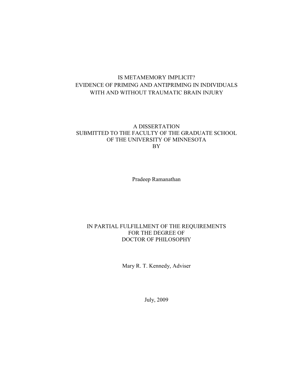 Pradeep Ramanathan Phd Dissertation 07-05-09