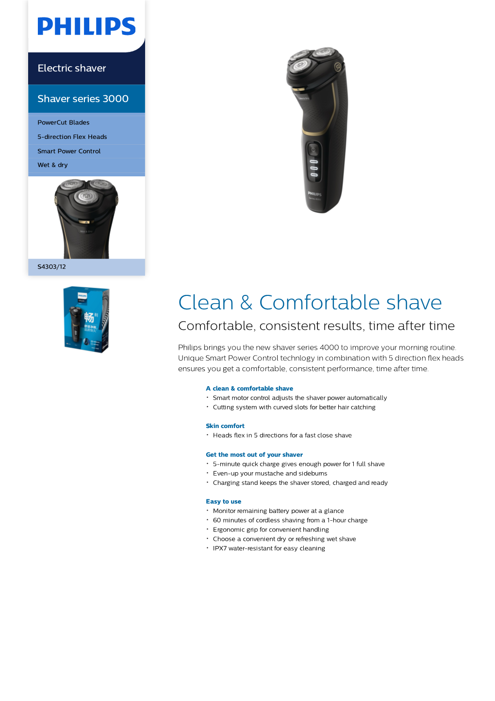 S4303/12 Philips Electric Shaver