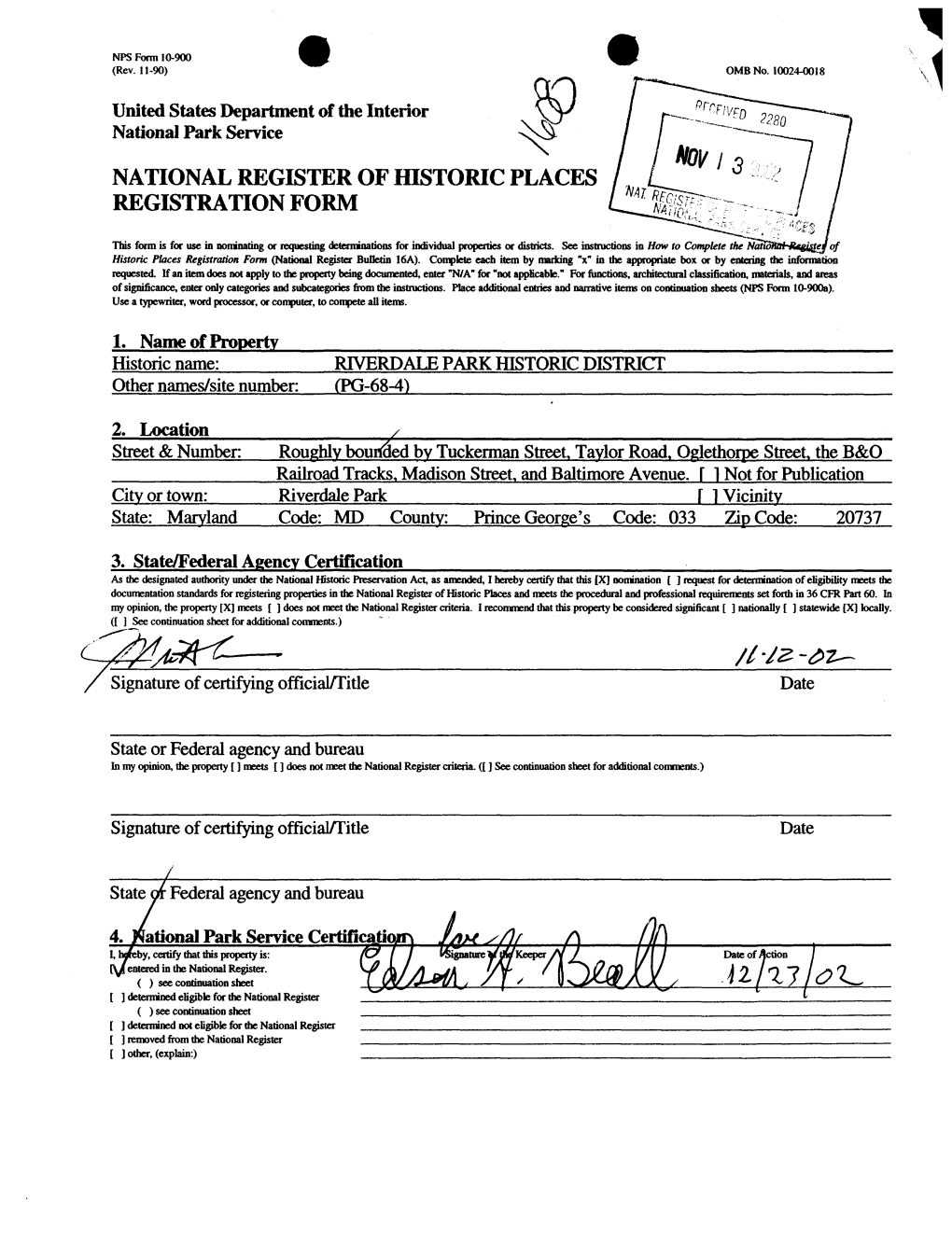 National Register of Historic Places Registration Form