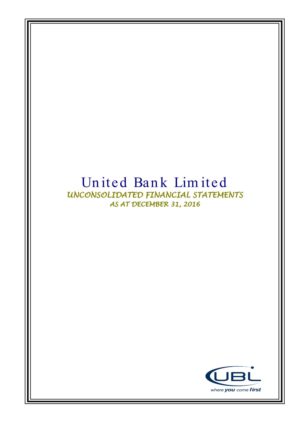 UBL Financial Statements