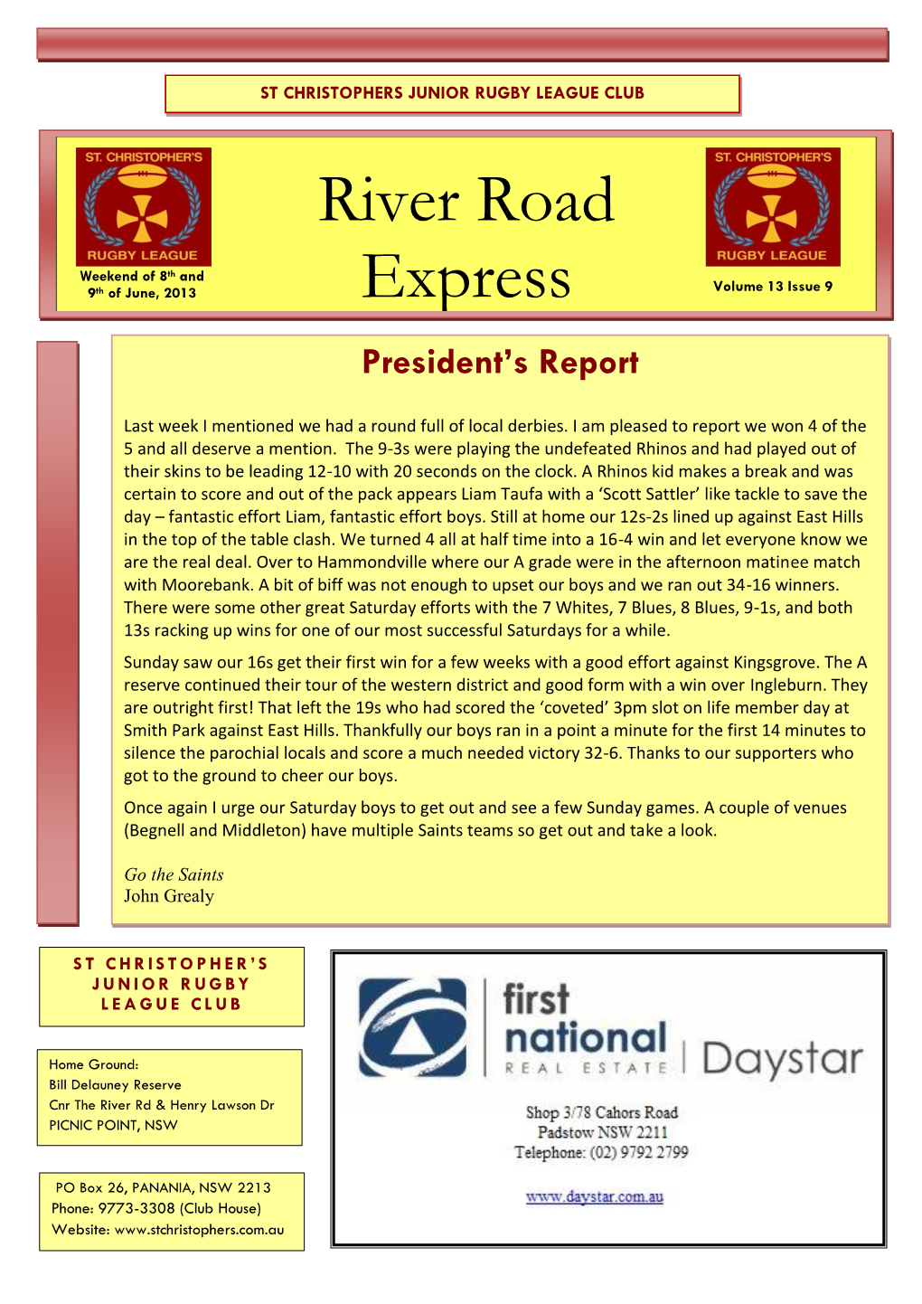 River Road Express Volume 13.9