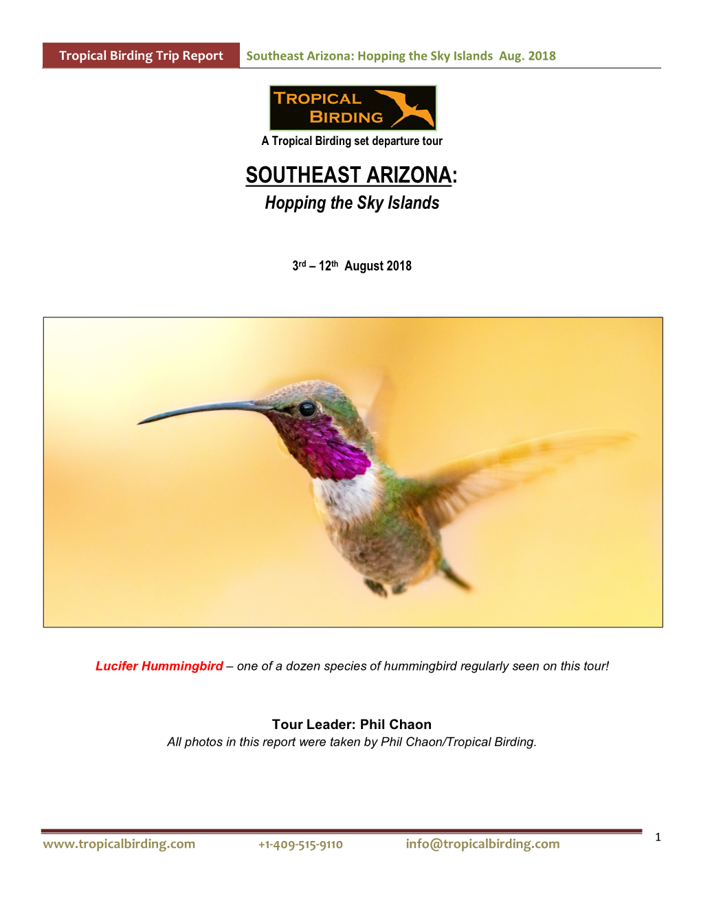 Southeast Arizona: Hopping the Sky Islands Aug