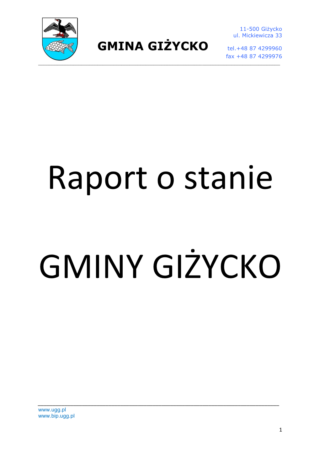 GMINA GIŻYCKO Tel.+48 87 4299960 Fax +48 87 4299976 ______