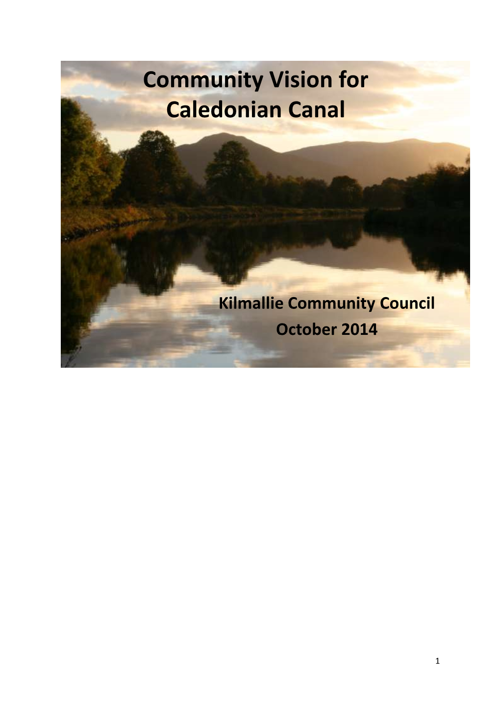 Community Vision for Caledonian Canal