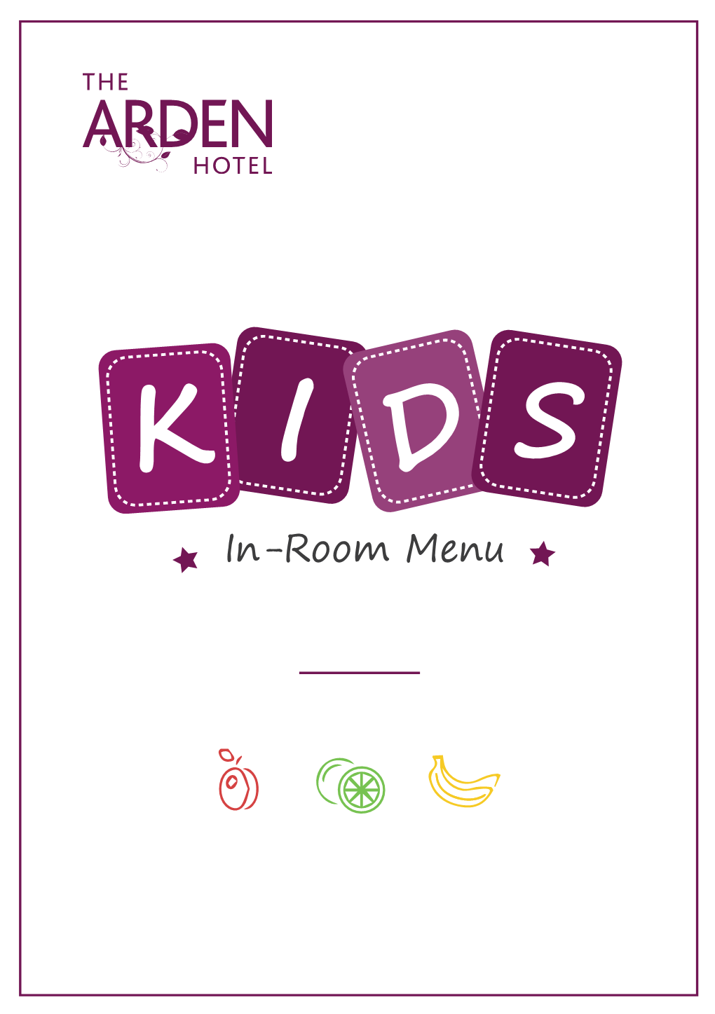 Children's In-Room Menu