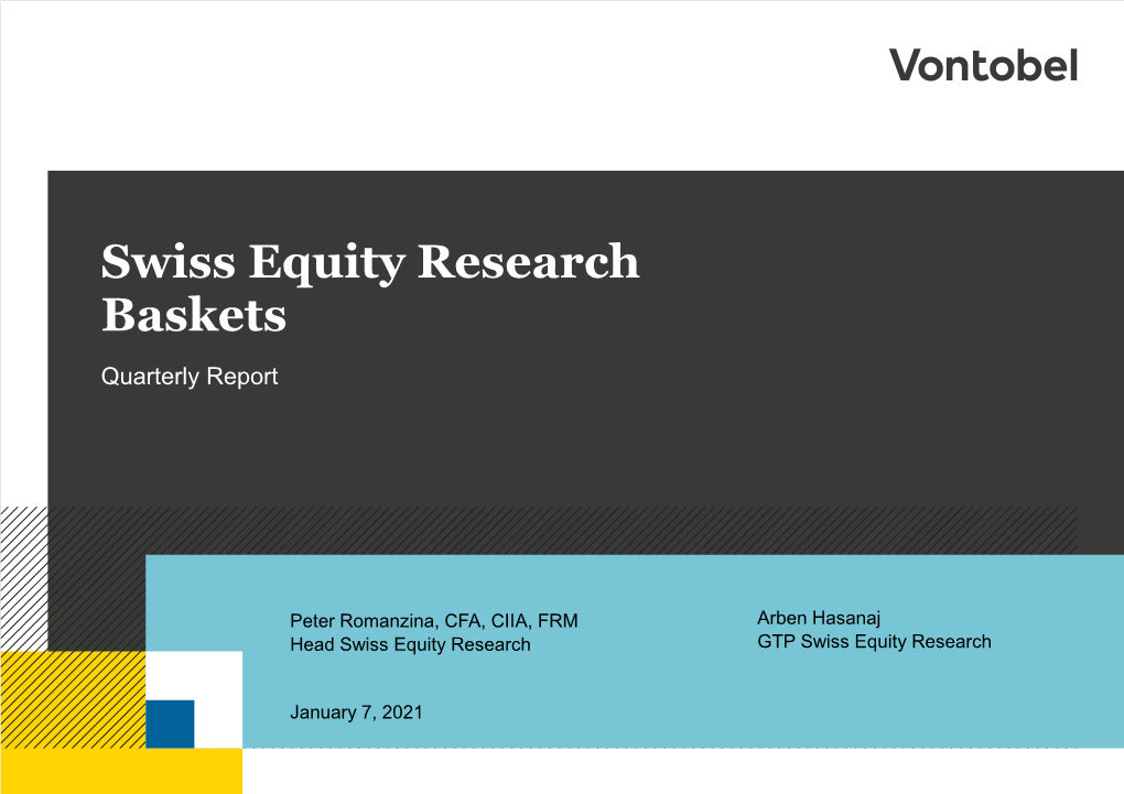 Swiss Equity Research Baskets Quarterly Report