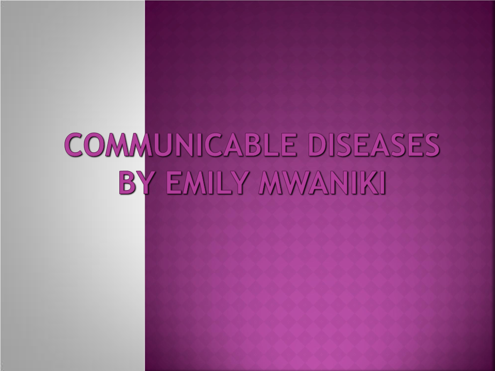 Communicable Disease