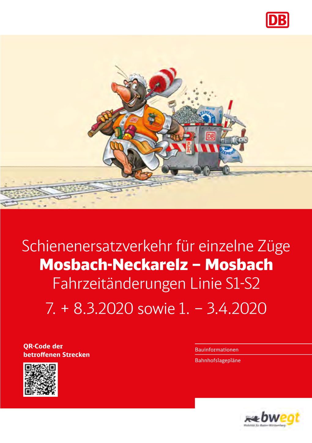 Schienenersatzverkehr Für Einzelne Züge Mosbach-Neckarelz – Mosbach Fahrzeitänderungen Linie S1-S2 7