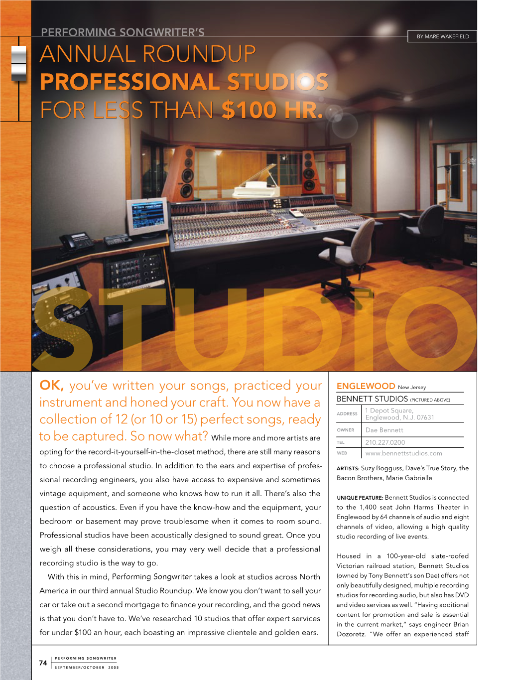 Annual Roundup Professional Studios for Leessss Than $100 Hr