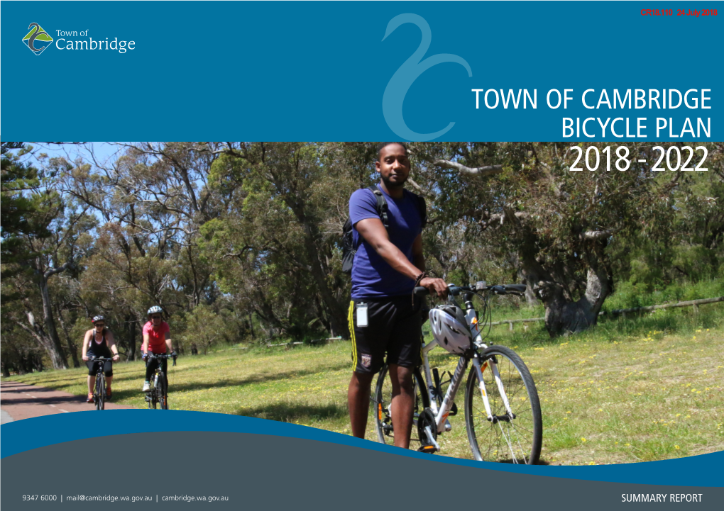 Town of Cambridge Bicycle Plan 2018 - 2022