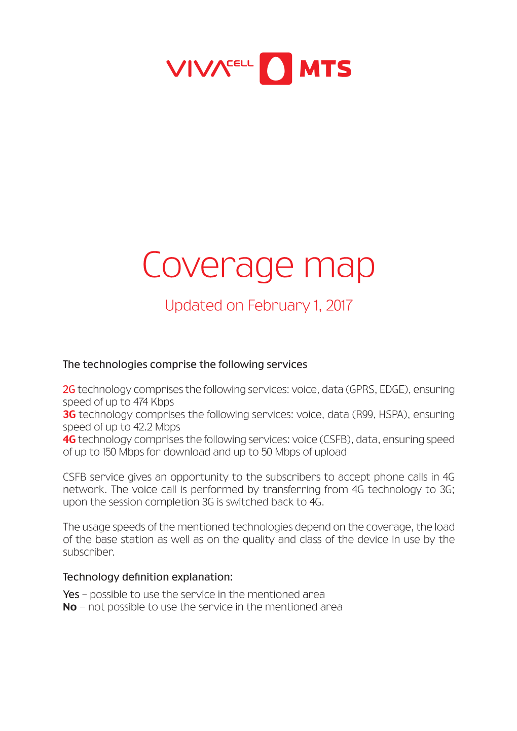 Coverage Map Updated on February 1, 2017