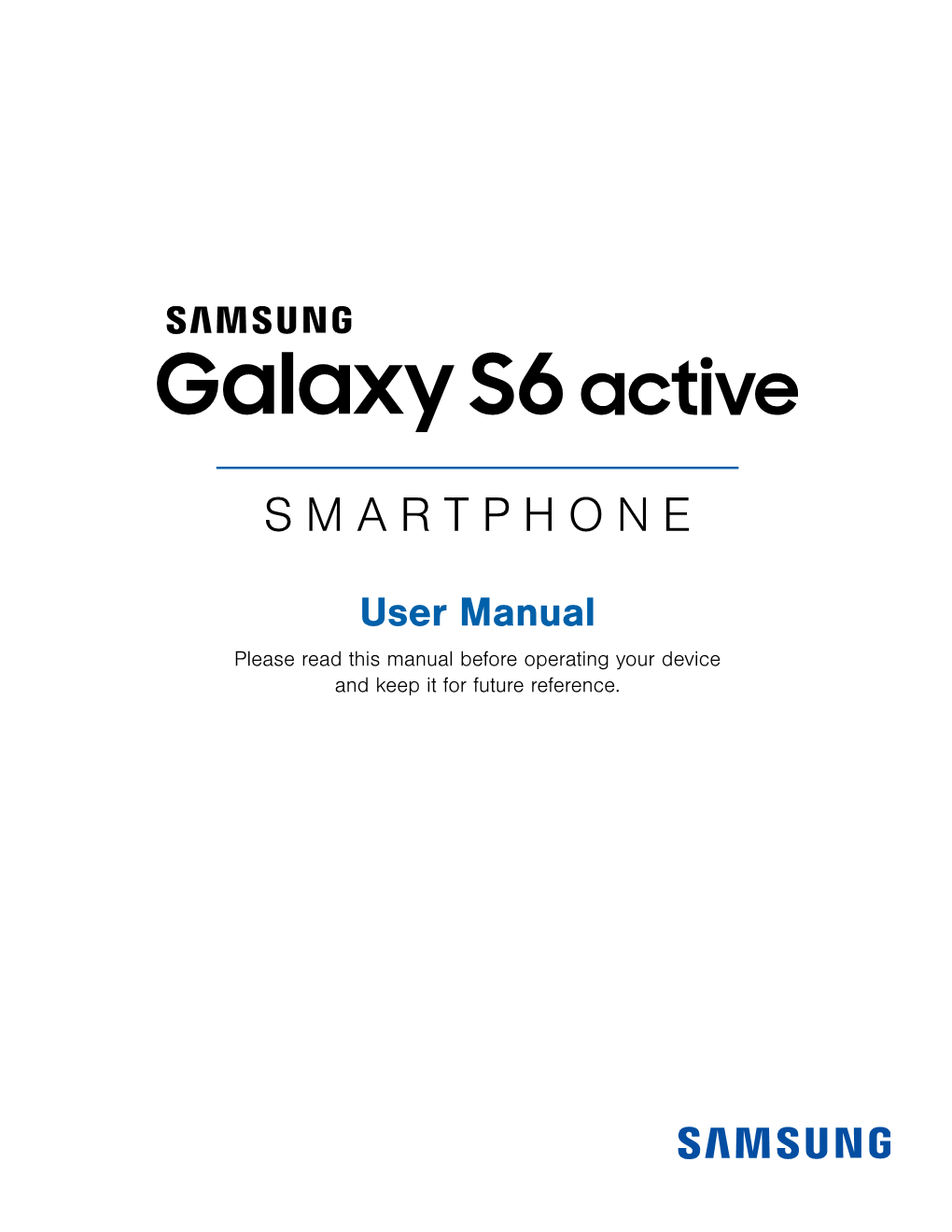 Samsung Galaxy S6 Active G890A User Manual