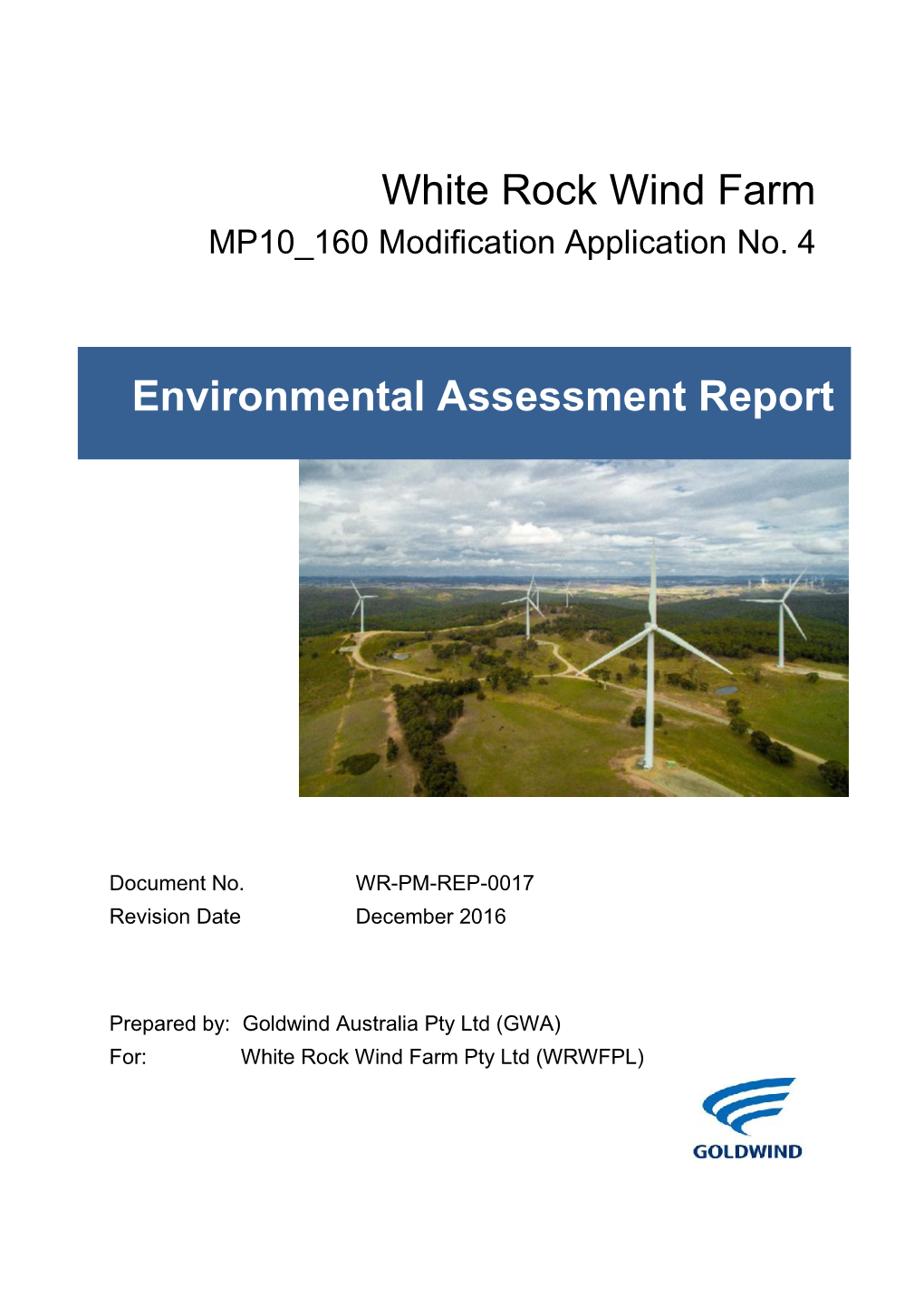 White Rock Wind Farm Environmental Assessment Report