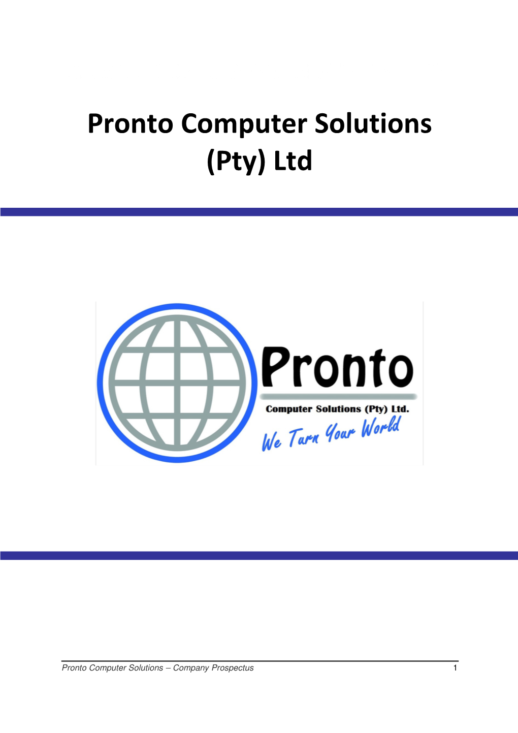 Pronto Computer Solutions (Pty) Ltd