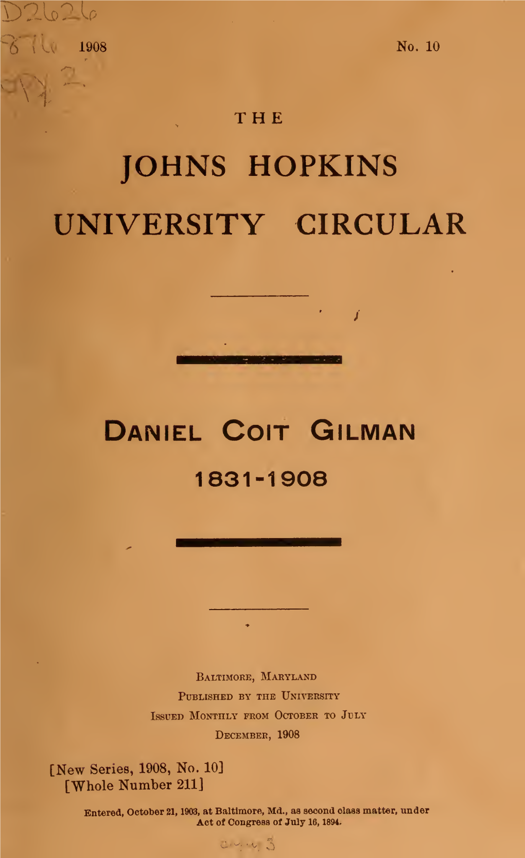 Daniel Coit Gilman 1831-1908