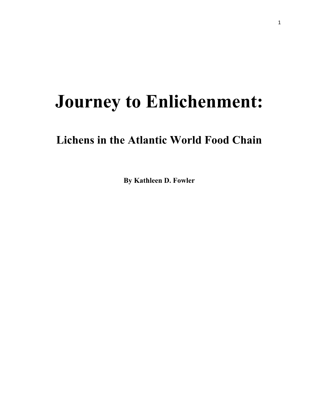 Journey to Enlichenment