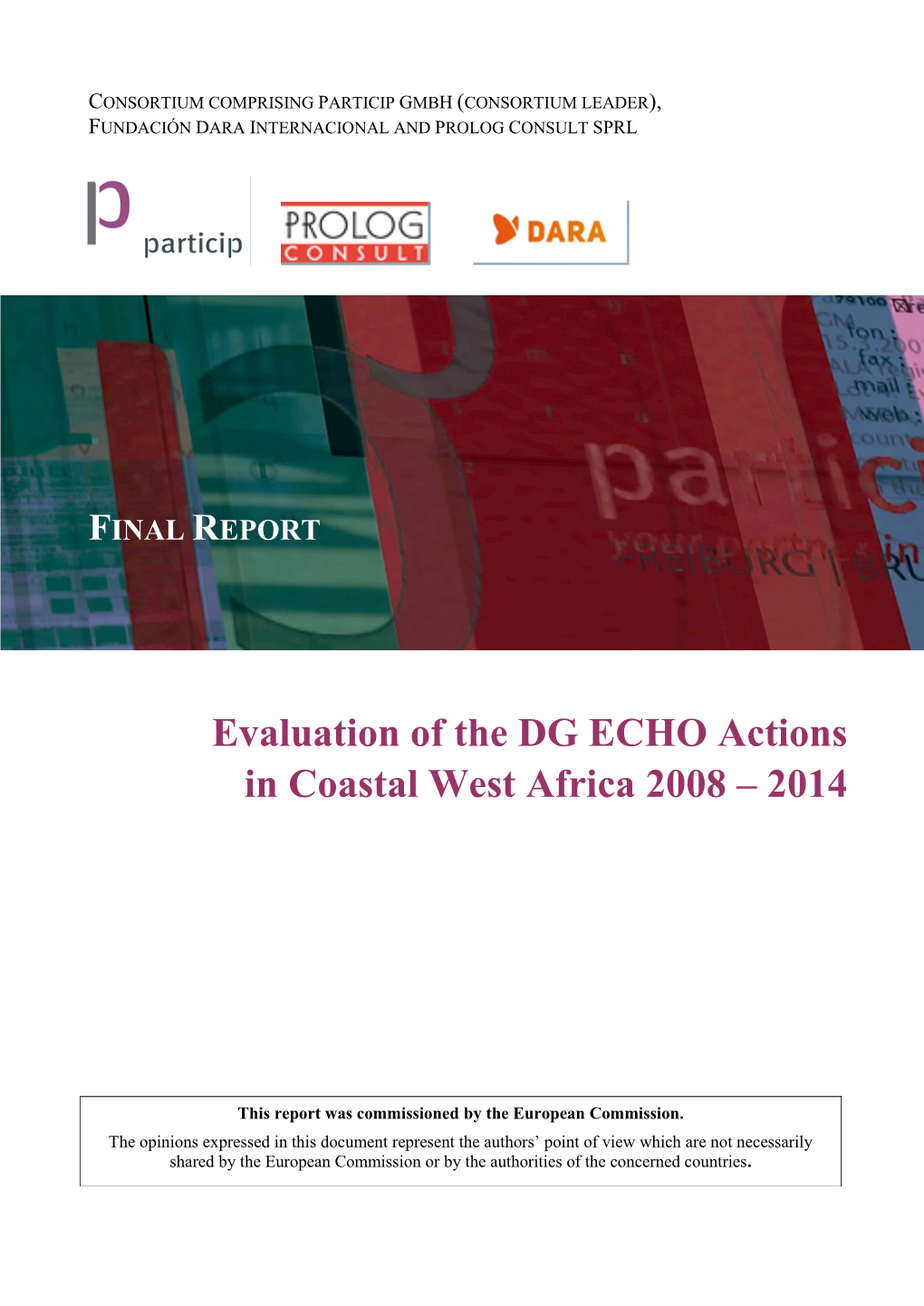 Evaluation of the DG ECHO Actions in Coastal West Africa 2008 – 2014