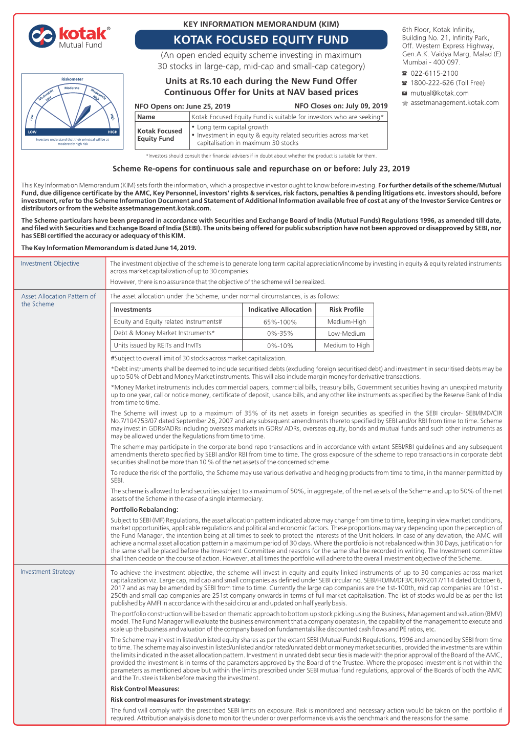 KOTAK FOCUSED EQUITY FUND.Cdr