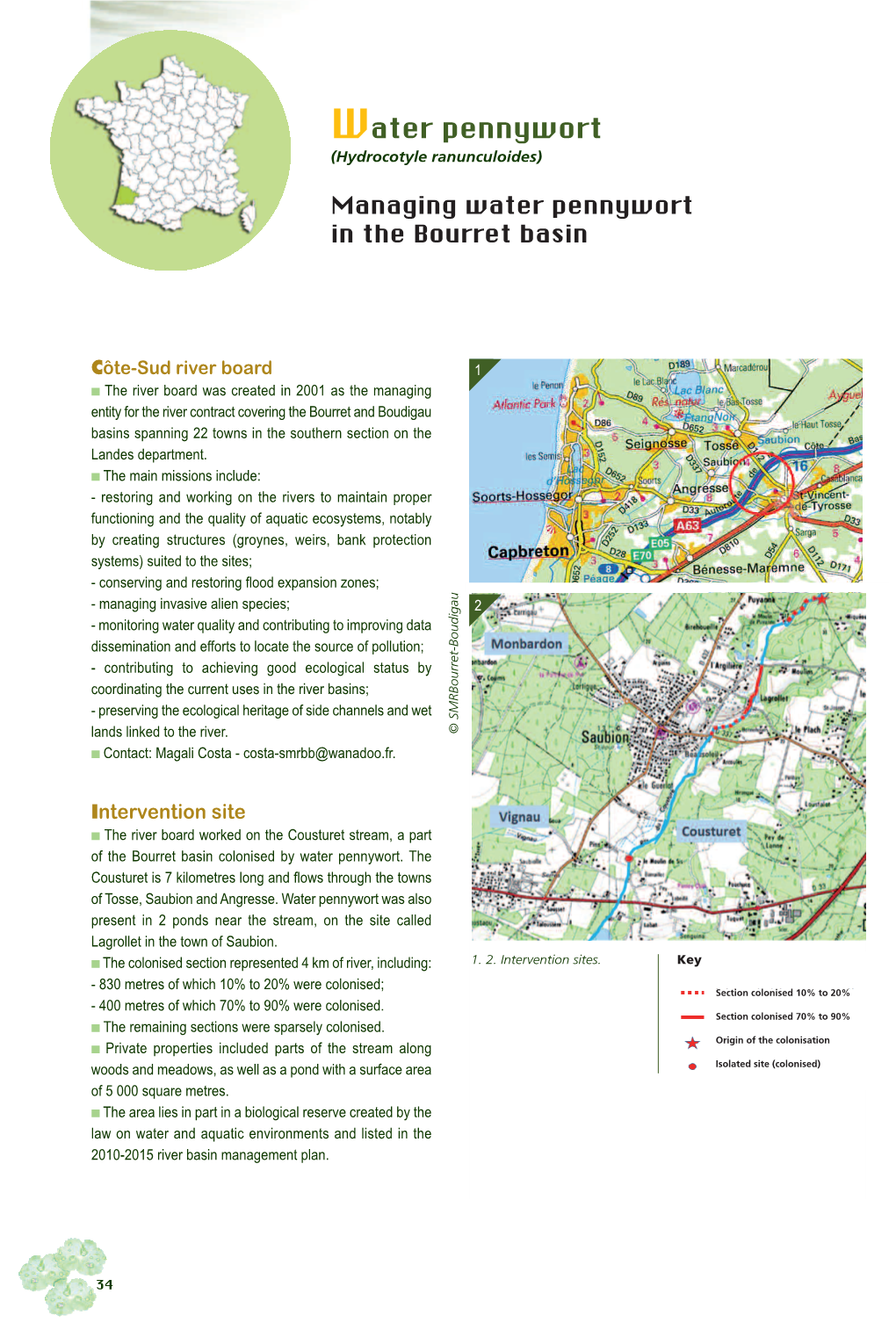 Managing Water Pennywort in the Bourret Basin