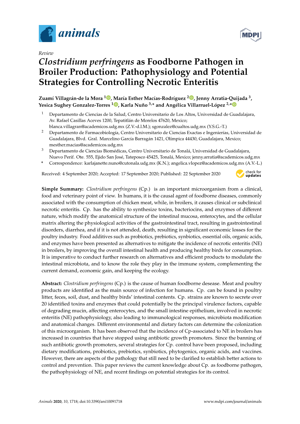 Clostridium Perfringens As Foodborne Pathogen in Broiler Production: Pathophysiology and Potential Strategies for Controlling Necrotic Enteritis