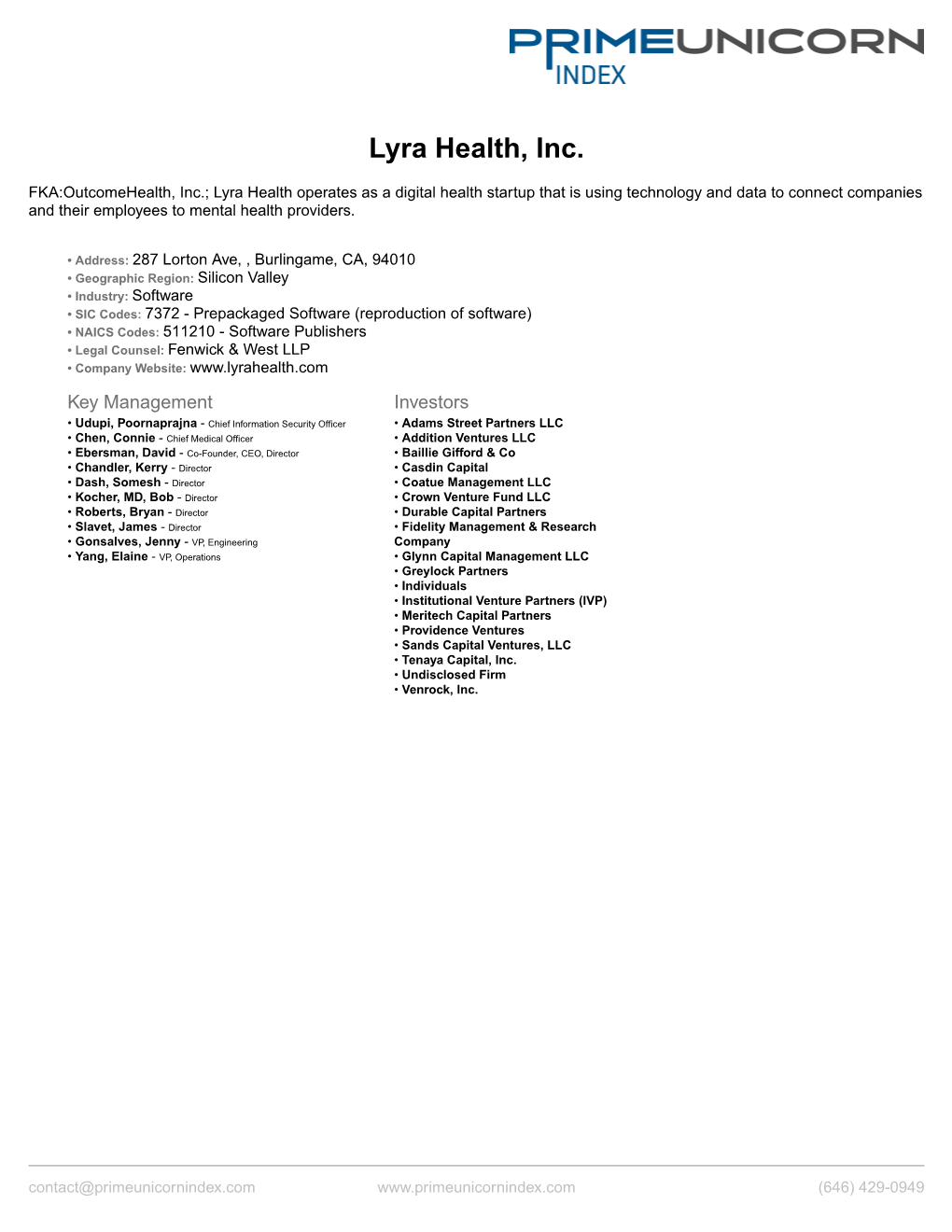 Lyra Health, Inc