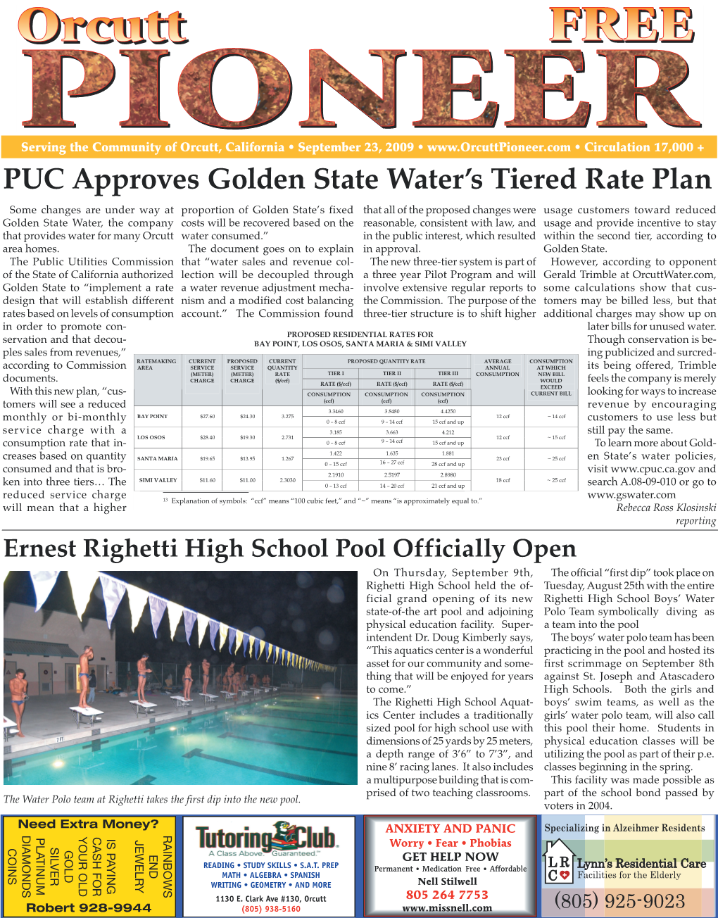 PUC Approves Golden State Water's Tiered Rate Plan