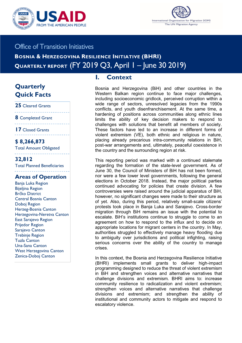 FY 2019 Q3, April 1 – June 30 2019)