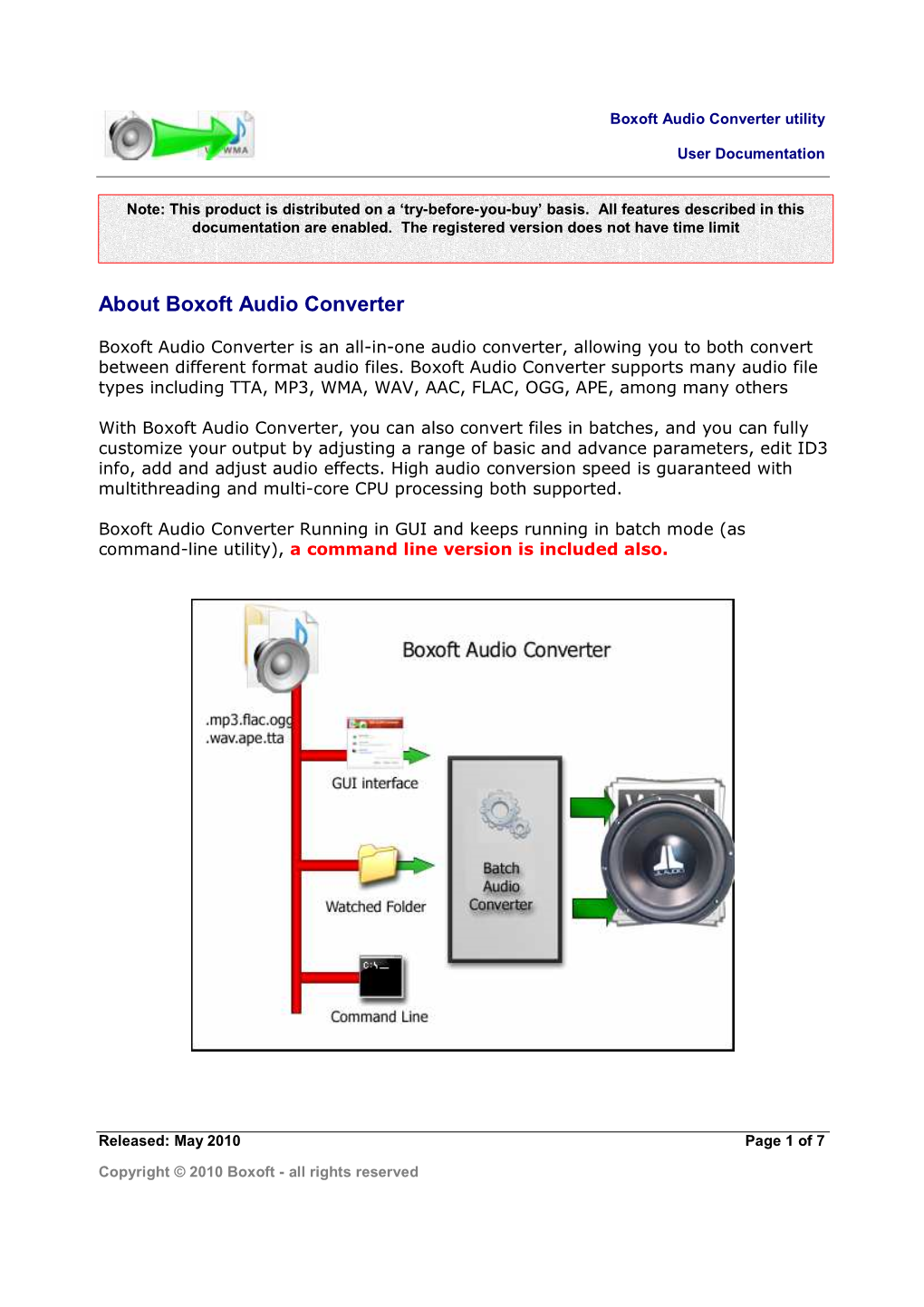 Boxoft Audio Converter Utility