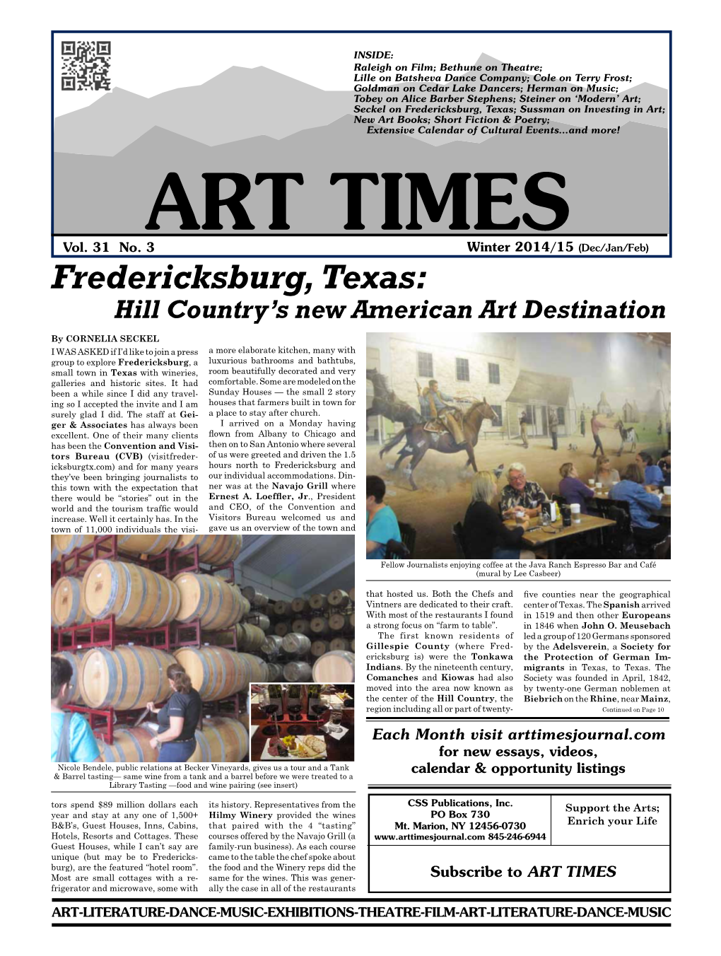 Fredericksburg, Texas: Hill Country’S New American Art Destination