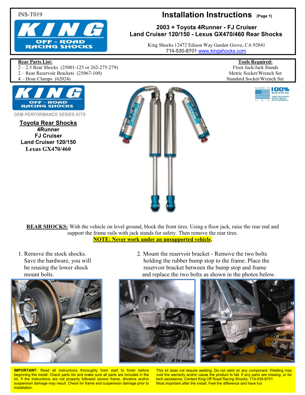 Installation Instructions (Page 1)