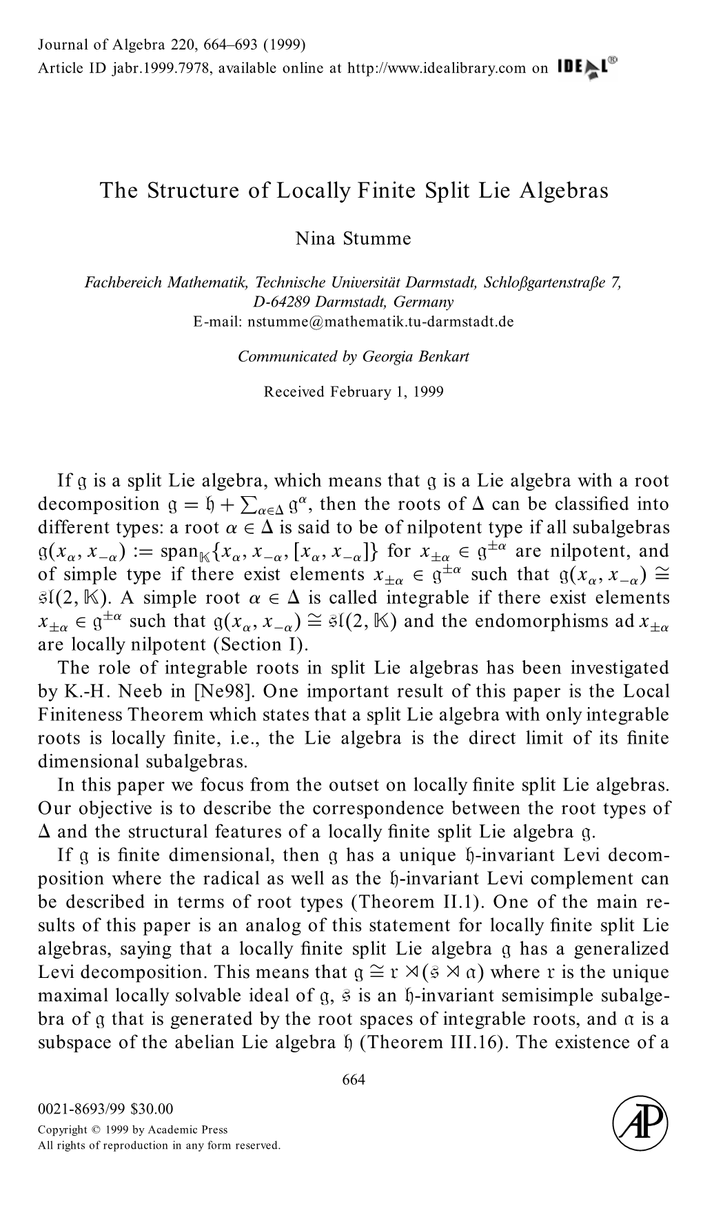 The Structure of Locally Finite Split Lie Algebras