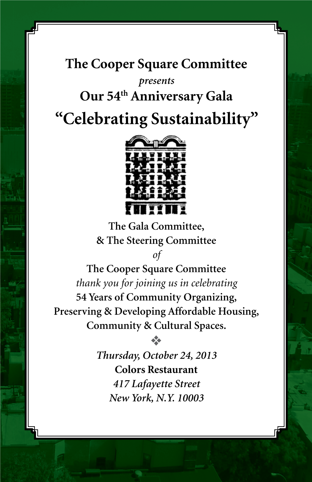 “Celebrating Sustainability”