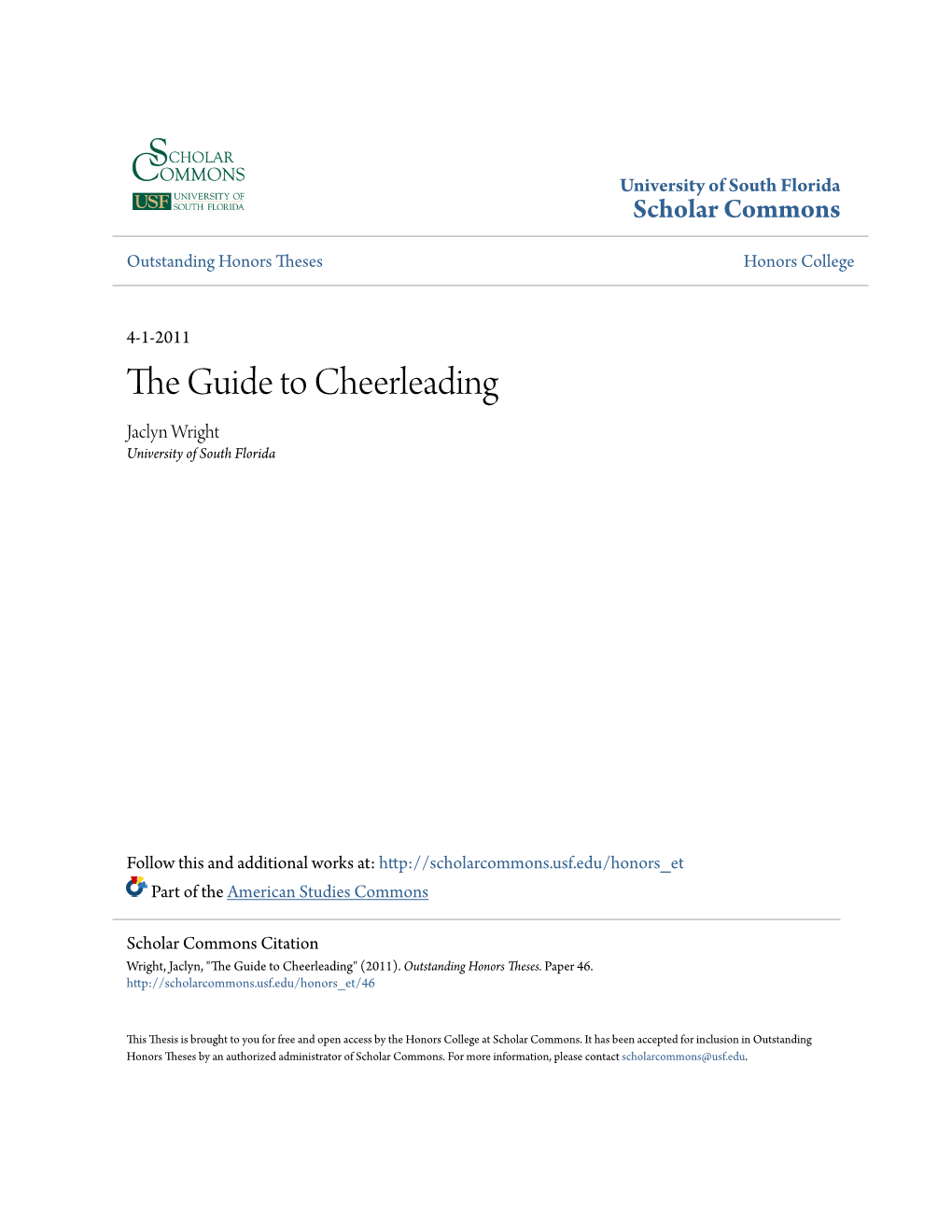 The Guide to Cheerleading