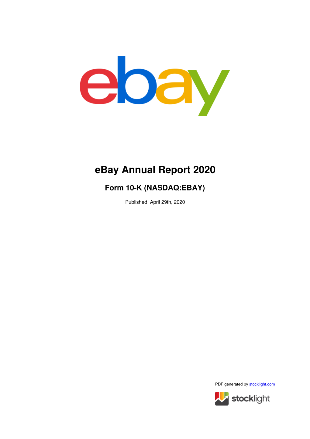 Ebay Annual Report 2020